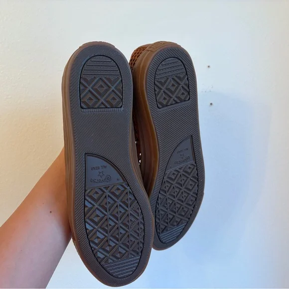 Converse Brown Mesh Double-Buckle Mary Jane Shoes - Picture 3 of 3